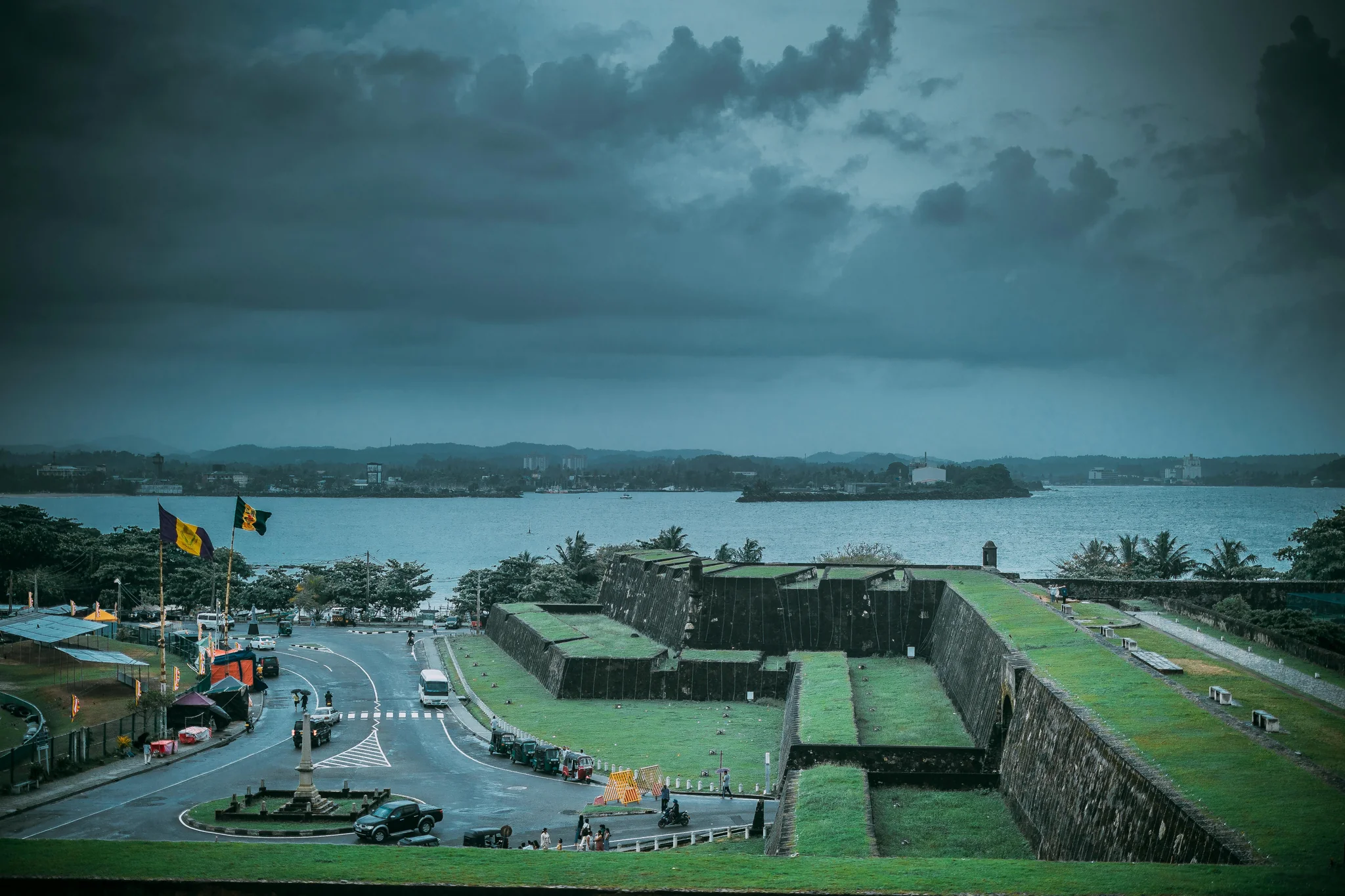 Travelers exploring scenic locations